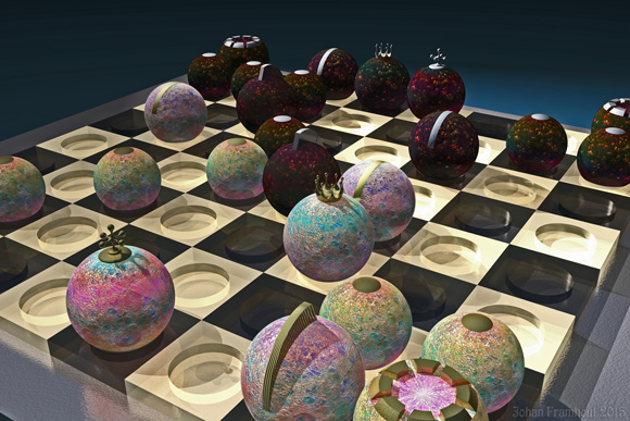 My new 3D art: "Spherical Chessmen"