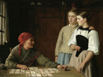 Albert Anker, Die Kartenlegerin, Swiss