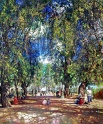 naar Isaak Israelovitch Brodsky (Russisch, 1884-1939), Dreef in het park
