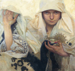 naar Art7D.be, Schilderij voor mei 2016 - week 1, Alphonse Mucha, Noodlot, 1920