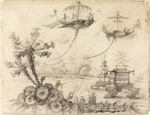 naar de tekening Art7D.be, Schilderij voor februari 2016 - week 1: Jean-Baptiste Pillement (Frans, 1728-1808), Chinoiserie Fantasie, 1770–90