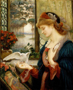 to Marie Spartali Stillman, Love's Messenger, 1885