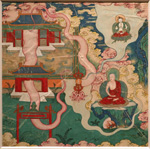 Anoniem (Tibetaans-Chinees-Mongools), naar het 'Handboek bij de zuivering van alle slechte wedergeboortes', 'Ingang van de mandala', 18de eeuw, vermoedelijk kopie van ouder werk