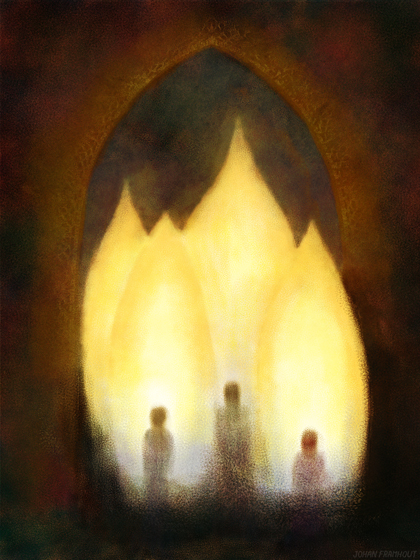 to Candle temple, a painting by Johan Framhout