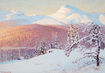 Gustaf Fjæstad - Winter landscape (1923)