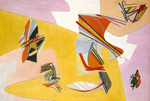 Stanley William Hayter (1901–1988), Ophelia, 1936 (Oil paint, casein tempera and gesso on canvas)