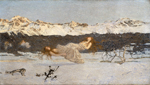 Giovanni Segantini (1858-1899) - The Punishment of Lust (1891) 