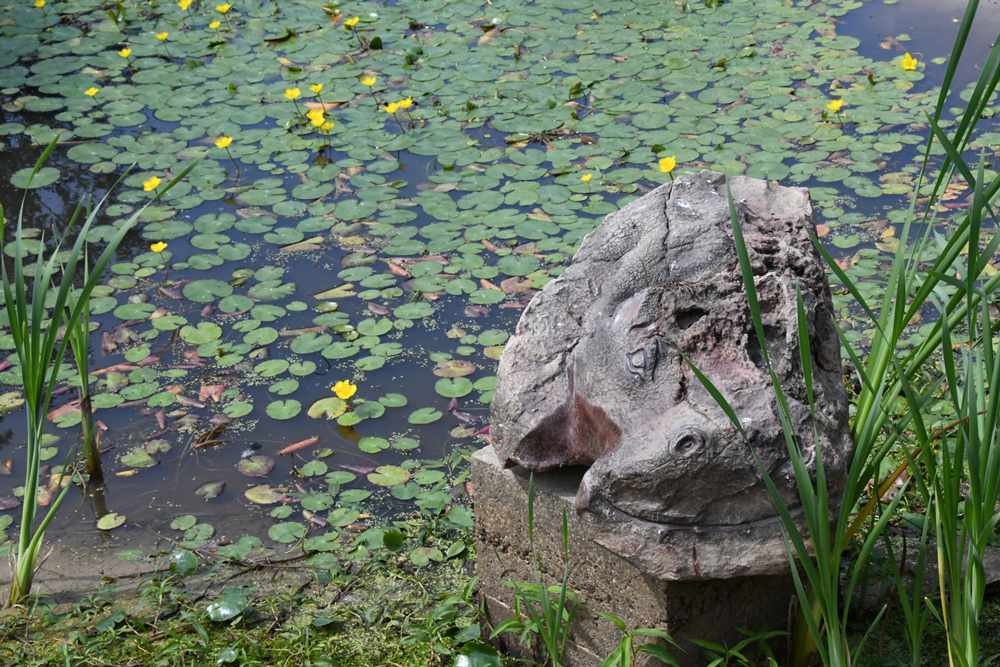 Fotografie van sculpturen uit de beeldentuin Wereldbeeld te Hamme