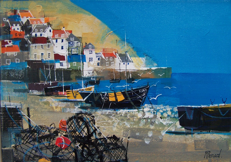 Mike Bernard Ri, Runswick Bay (mixed media)