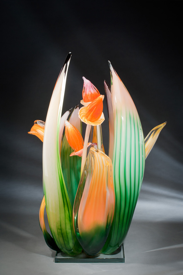 Randy Strong, Desert Cactus, glass sculpture