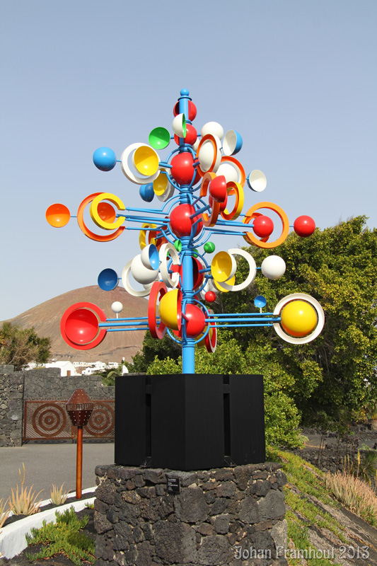 Mobile by César Manrique at the entrance 