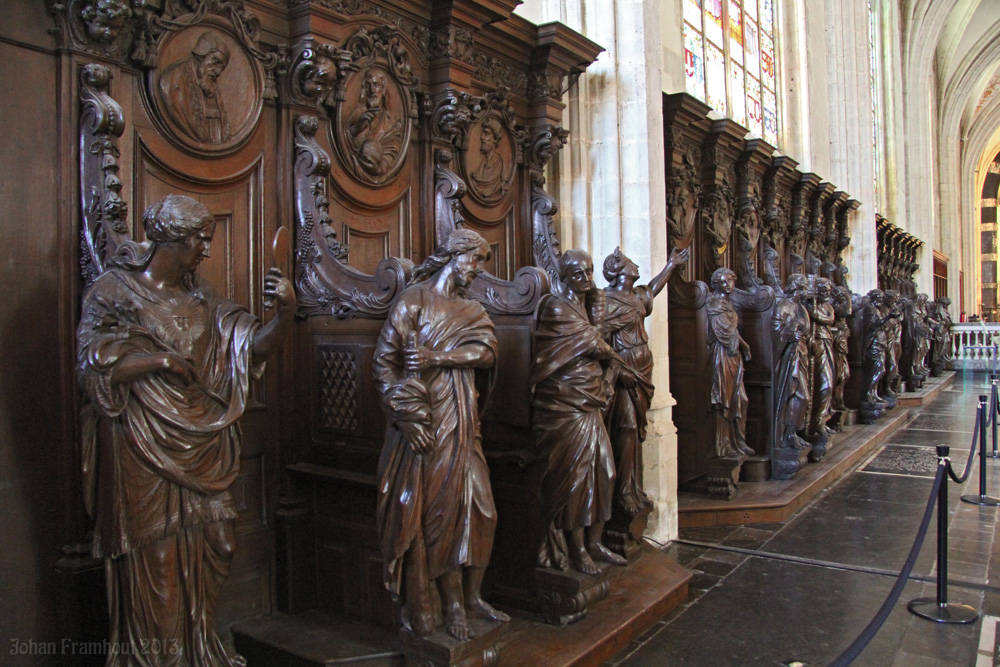 Antwerpen, interieur van de Onze-Lieve-Vrouwekathedraal