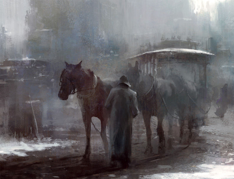 Borkur Eiriksson, Snowhorse (digital painting)