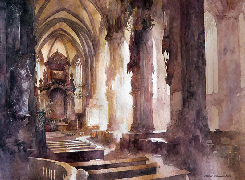 Mical Orlowsky, Stephansdom (aquarel)