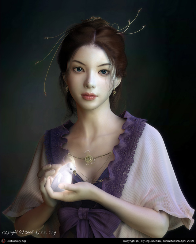 Youngjun Kim, Healing Girl (digital art)