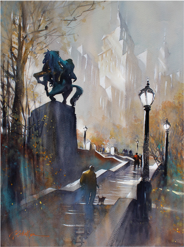 Thomas W. Schaller, Steps to Simon Bolivar Plaza