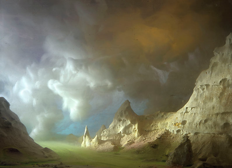 Kim Keever, Turtle Skull Rock (composition in watertank, photographed)