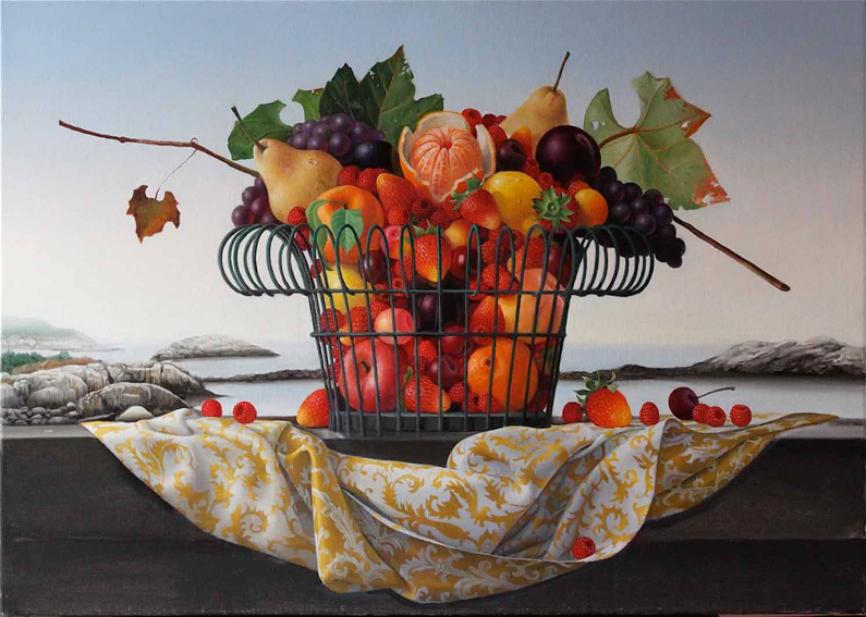 James Aponovich, Appledore, Basket of Fruit 
