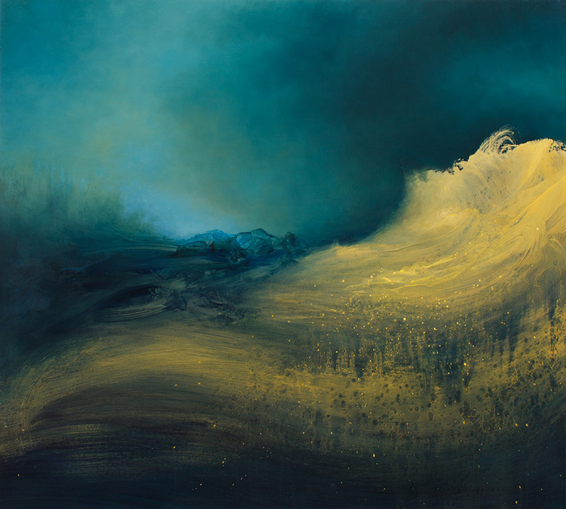 Samantha Keely Smith, Hearken ( oil, enamel & shellac on canvas)