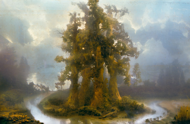 Kim Keever, Forest (composition in watertank, photographed)