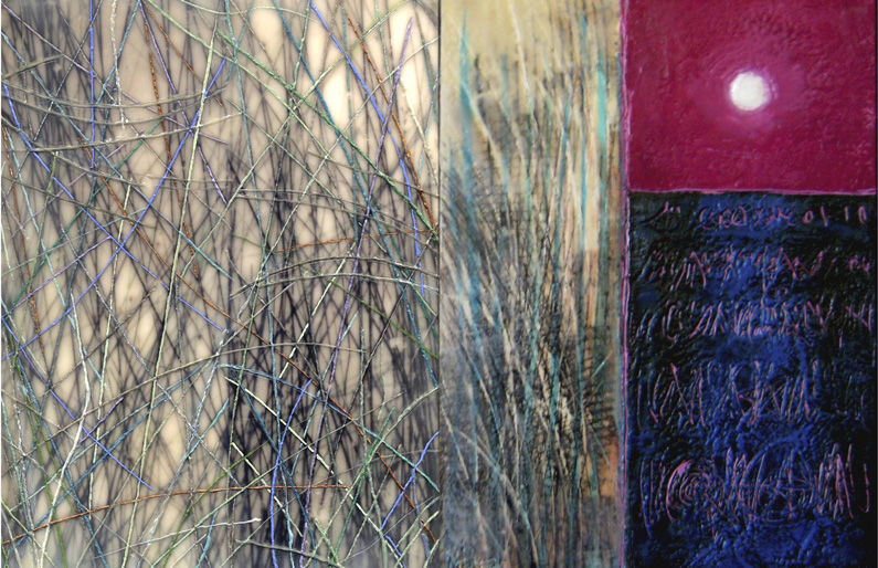 Susan Joan Schenk, IEA (left) + Tracy Mastro, NEW (right), Meeting the Sea, Diptych