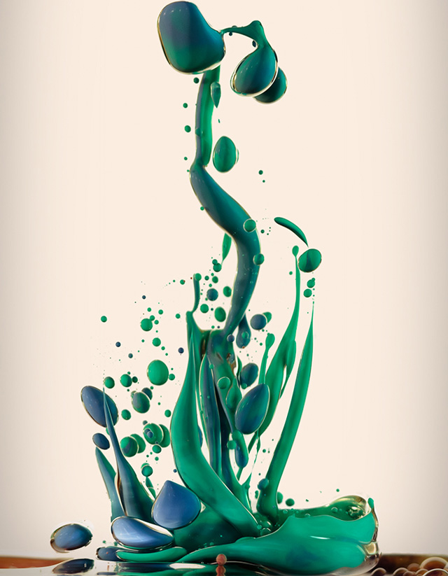Albert Seveso (high speed photography of ink mixed with oil)
