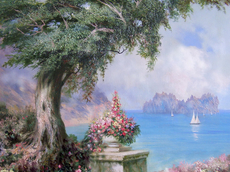 Alexander Milyukov Gursuf, rocks of Adalary