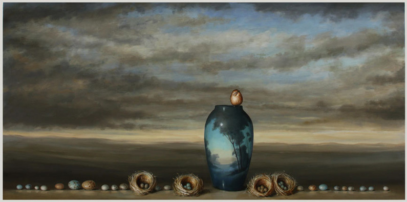 David Kroll, Landscape with Vase and Nests