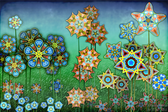 My new abstract work: "Abstract Flower Field"
