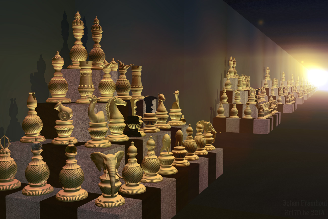 World chess, chessmen presentation