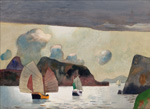 naar het schilderij Millard Sheets, Vroege Morgen, Omgeving Hongkong, 1980 (Amerikaan)