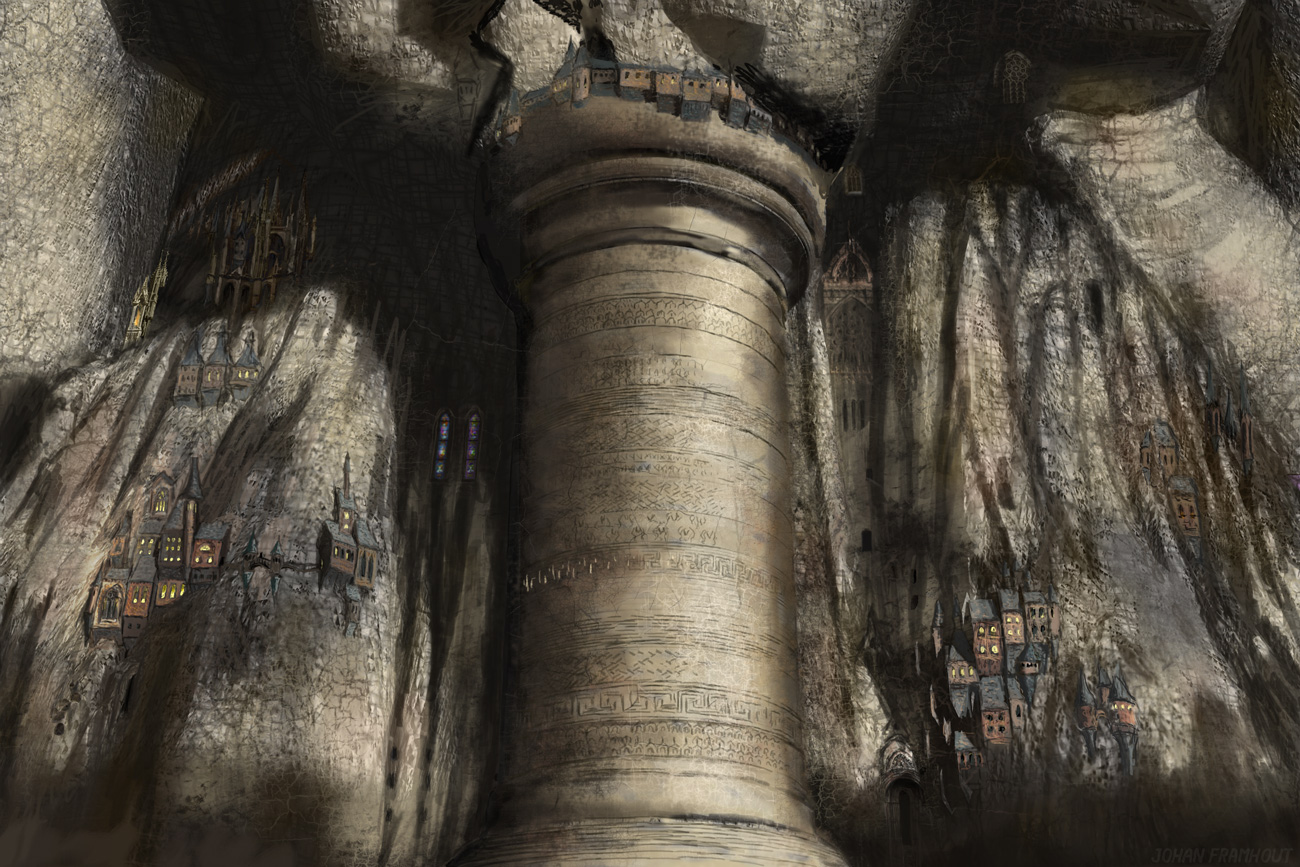 The pillar, a digital painting by Johan Framhout on art7d.be